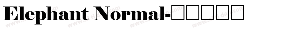 Elephant Normal字体转换